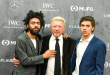 Boris Becker mit seinen Söhnen Noah und Elias (r.) bei einer Veranstaltung in Berlin.
