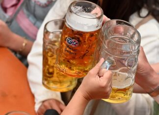 Auf dem Oktoberfest werden jedes Jahr rund sieben Millionen Liter Bier getrunken.