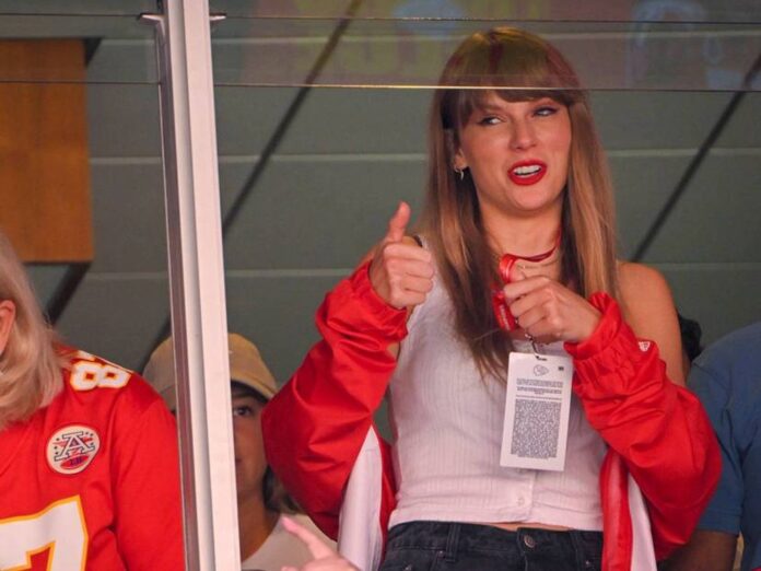 US-Star Taylor Swift bei Travis Kelces Football-Spiel.