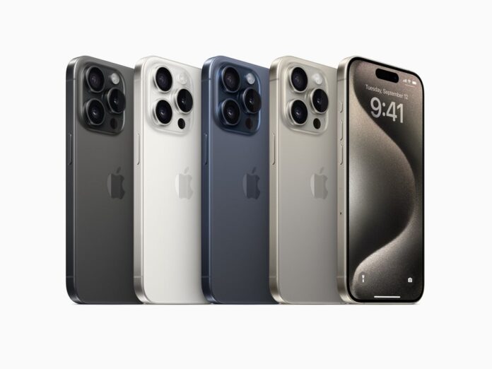 iPhone 15 Pro und iPhone 15 Pro Max erscheinen in vier Farben.