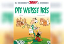 Das offizielle Cover des 40. "Asterix"-Abenteuers "Die Weiße Iris"