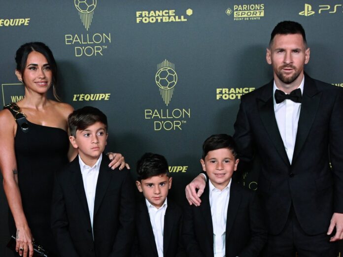 Was für eine schöne Familie: Lionel Messi brachte zur Preisverleihung in Paris nicht nur seine Frau