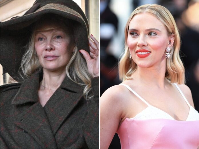Scarlett Johansson (r.) bewundert Pamela Andersons 