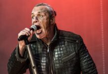 Rammstein-Frontmann Till Lindemann bei einem Auftritt.