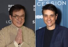 Jackie Chan und Ralph Macchio (r.) stehen gemeinsam für eine Kino-Fortsetzung von "Karate Kid" vor der Kamera.