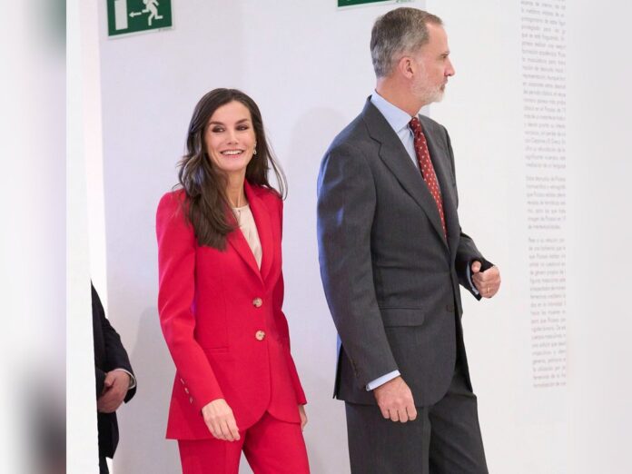 Letizia von Spanien eröffnet an der Seite von König Felipe die Picasso-Ausstellung in Madrid.