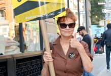 Susan Sarandon besucht seit vielen Jahren immer wieder Demonstrationen.