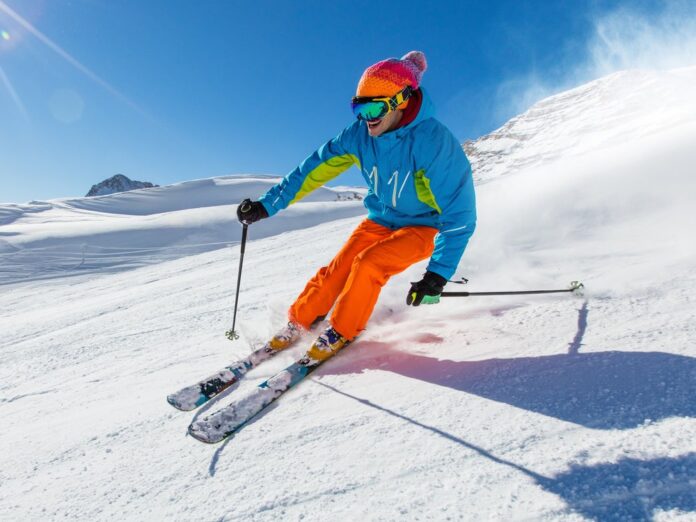 Beim Skifahren sind Kraft