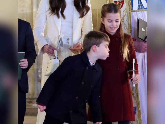 Erwischt: Prinz Louis blies die Kerze seine Schwester aus.