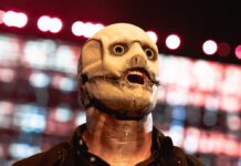 Slipknot - hier Frontmann Corey Taylor - sind für ihre gruseligen Masken-Auftritte auf der Bühne bekannt.
