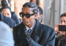 A$AP Rocky auf dem Weg zum Gerichtssaal.