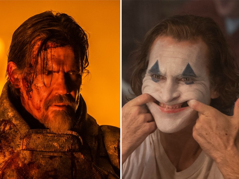 Josh Brolin in "Dune: Teil zwei" (l.) und auch Joaquin Phoenix kehrt 2024 zurück - als Arthur "Joker" Fleck.