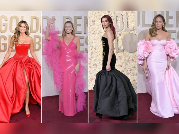 Einige der auffälligsten Kleider der Golden Globes.