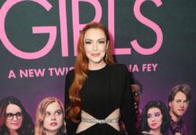 Pretty in Black: Lindsay Lohan bei der Premiere des "Girls Club"-Musicals.