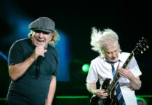 AC/DC um Sänger Brian Johnson (l.) und Gitarrist Angus Young kommen nach Deutschland.