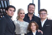 Gwen Stefani mit ihren Söhnen und Ehemann Blake Shelton.
