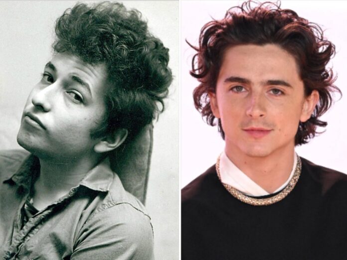 Die Ähnlichkeit zwischen Bob Dylan (l.) und Timothée Chalamet ist nicht von der Hand zu weisen.