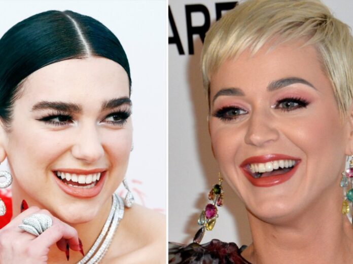 Erfolgreiche Freundinnen: Dua Lipa (l.) baut auf die Unterstützung von Katy Perry.