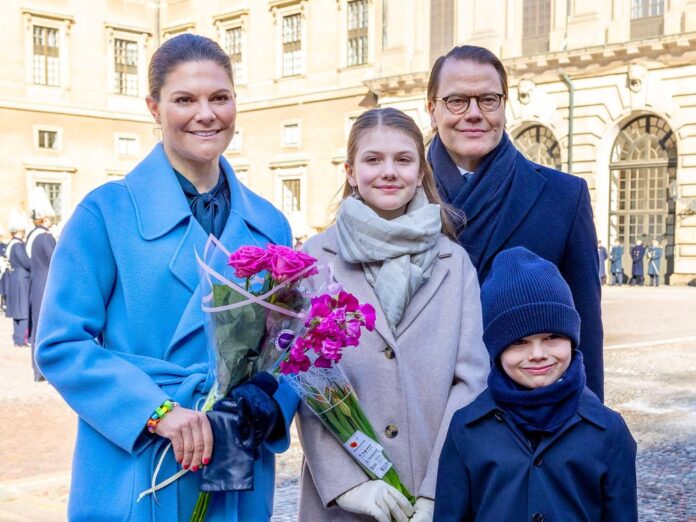 Victoria von Schweden mit Ehemann Daniel von Schweden und den Kindern Oscar und Estelle.