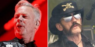 James Hetfield (l.) ist fortan für immer mit Motörhead-Sänger Lemmy vereint.