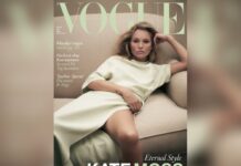 Für das Cover-Shooting und die dazu gehörige "Vogue"-Fotostrecke wurde Kate Moss von ihrem Partner Nikolai von Bismarck abgelichtet.