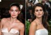 Inspiration für zeitlos schöne Beauty- und Hairstyle-Looks für die Hochzeit: Kylie Jenner (li.) und Kaia Gerber bei der Met Gala 2024.